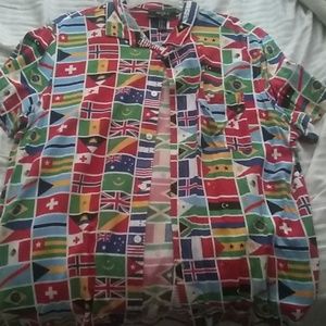 Forever 21 Countries Button Up Shirt